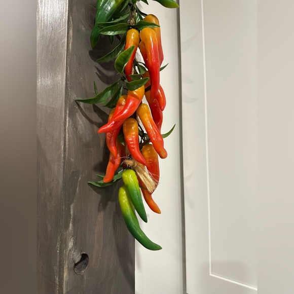 Hot pepper chili string plastic vintage - fake food - Picture 2 of 5